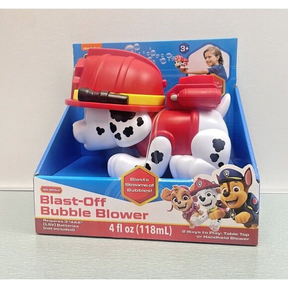 Paw Patrol Marshall Action Blast-Off Bubble Blower Nickelodeon No-Spill 6" Long - Picture 2 of 10